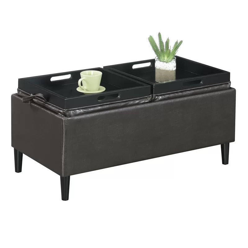 Storage Ottomans 32'' Wide Rectangle Ottoman with Storage