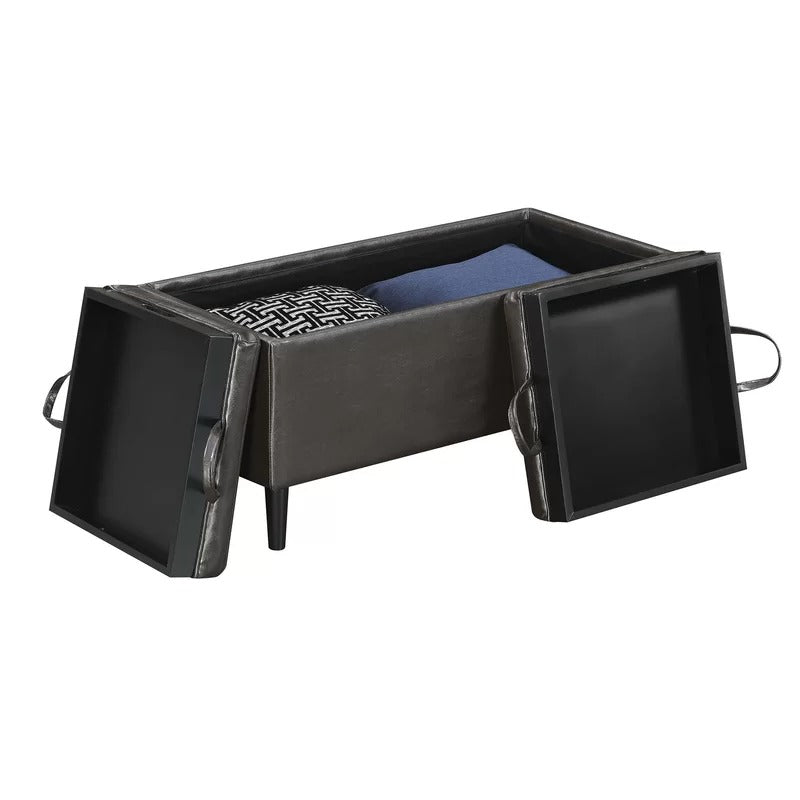 Storage Ottomans 32'' Wide Rectangle Ottoman with Storage