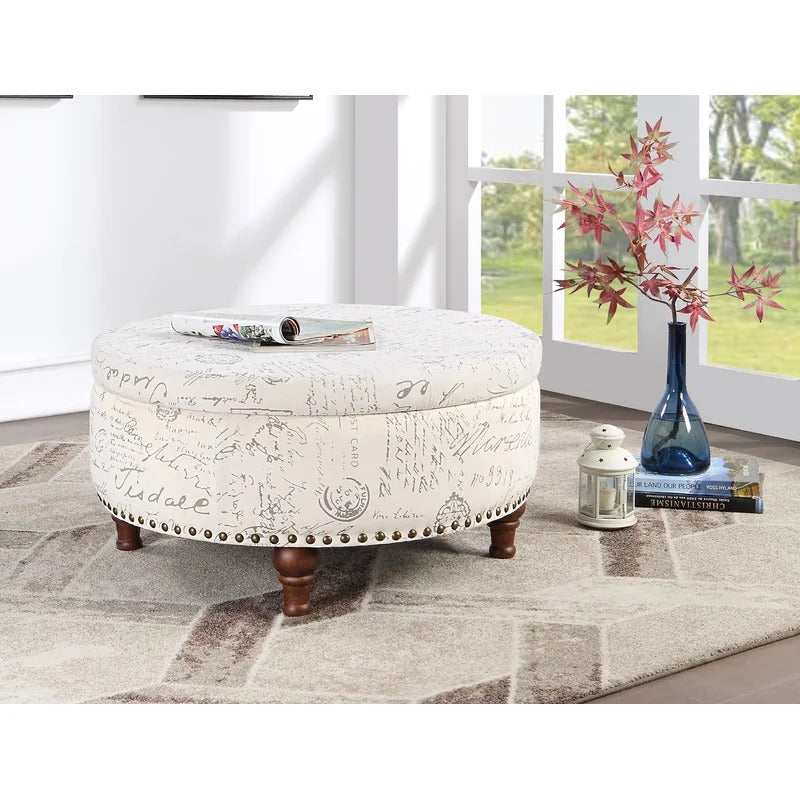 Storage Ottomans 32'' Wide Round Storage Ottoman with Storage