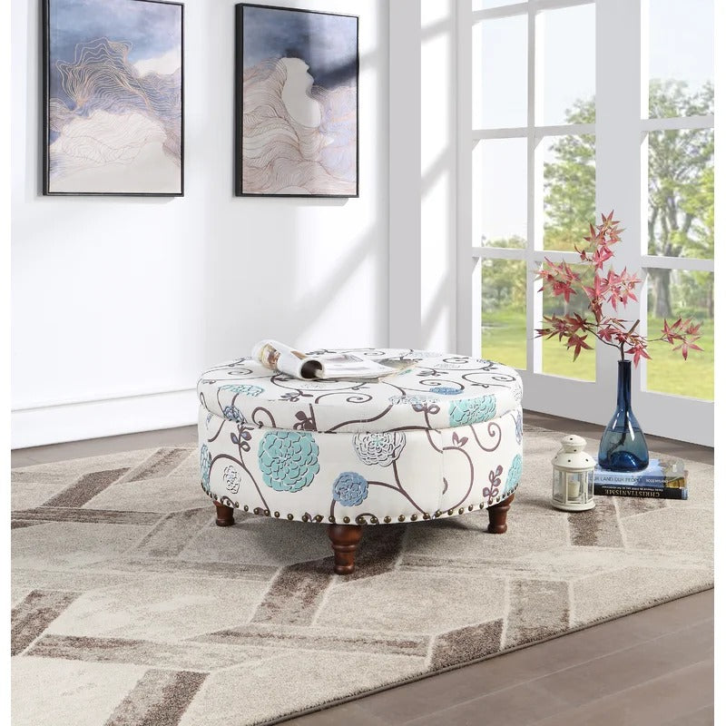 Storage Ottomans 32'' Wide Round Storage Ottoman with Storage