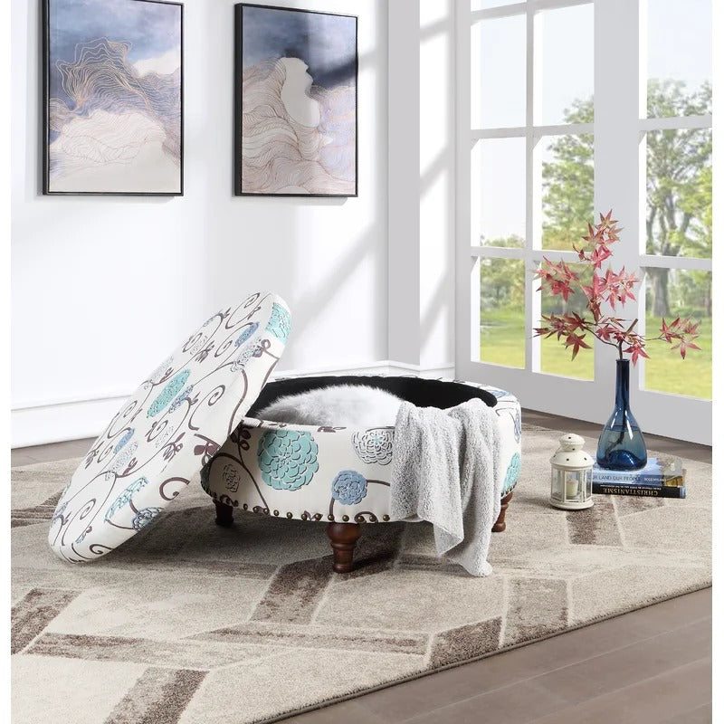 Storage Ottomans 32'' Wide Round Storage Ottoman with Storage