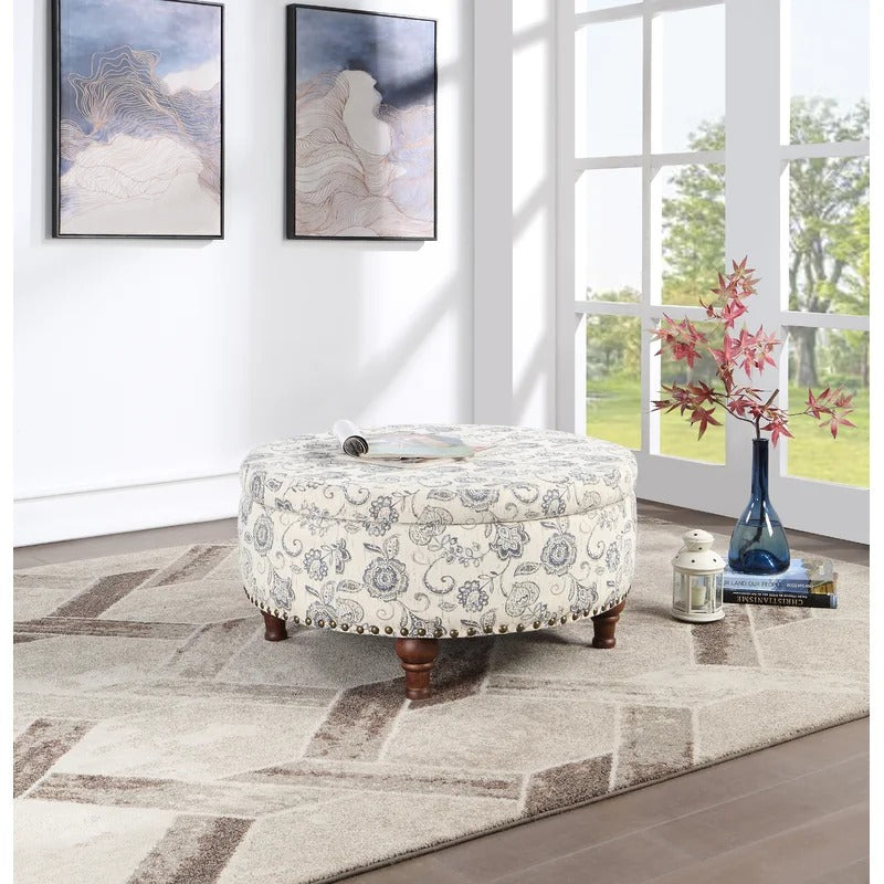 Storage Ottomans 32'' Wide Round Storage Ottoman with Storage
