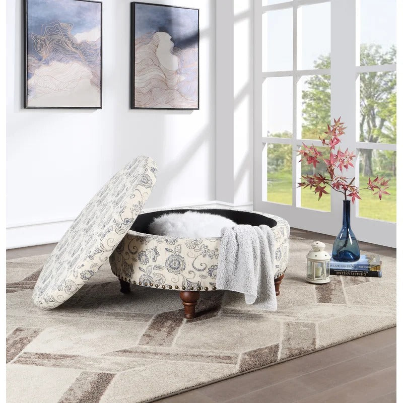 Storage Ottomans 32'' Wide Round Storage Ottoman with Storage
