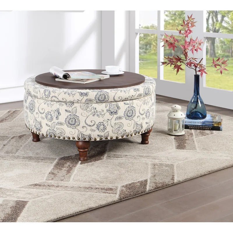 Storage Ottomans 32'' Wide Round Storage Ottoman with Storage