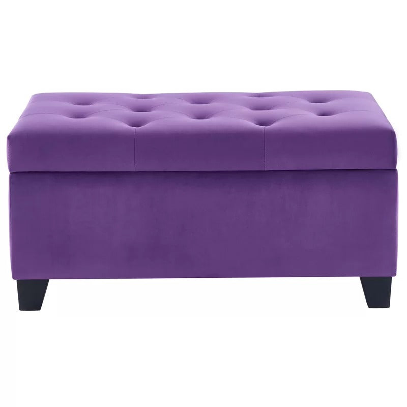 Storage Ottomans 36'' Wide Velvet Tufted Rectangle Storage Ottoman with Storage
