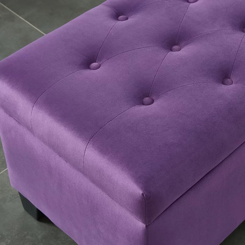 Storage Ottomans 36'' Wide Velvet Tufted Rectangle Storage Ottoman with Storage