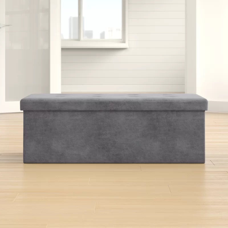 Storage Ottomans 43'' Wide Tufted Rectangle Storage Ottoman with Storage