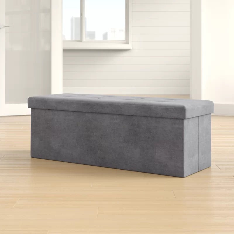 Storage Ottomans 43'' Wide Tufted Rectangle Storage Ottoman with Storage