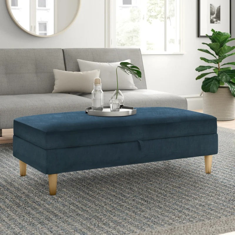 Storage Ottomans: 51'' Wide Rectangle Storage Ottoman with Storage