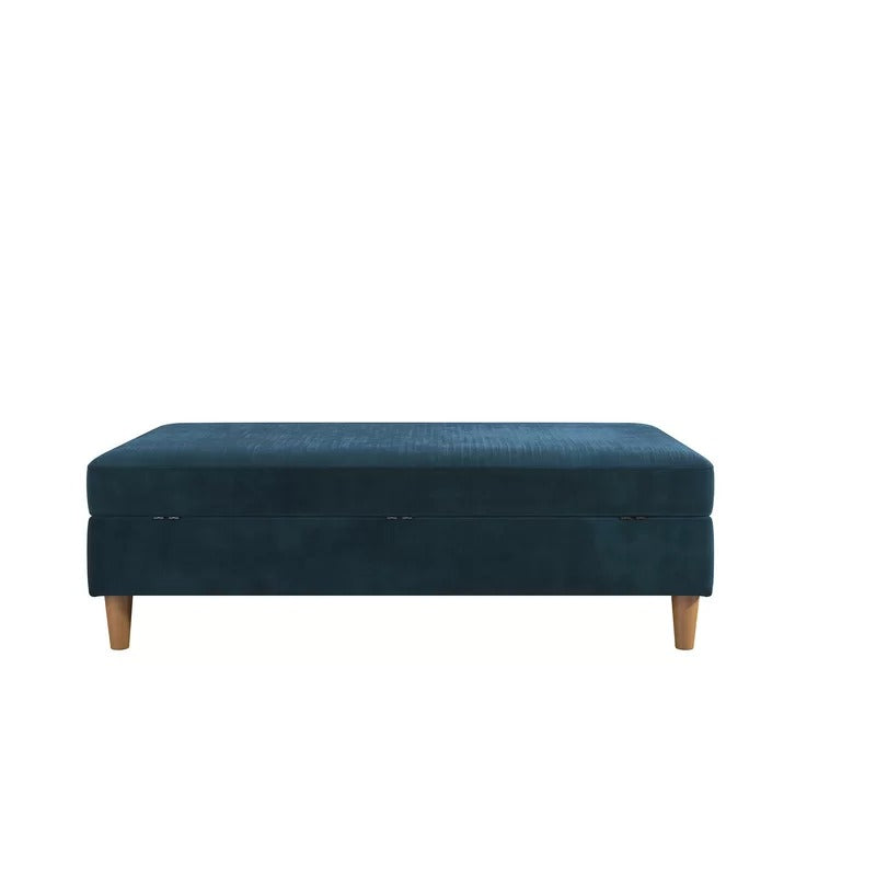 Storage Ottomans: 51'' Wide Rectangle Storage Ottoman with Storage