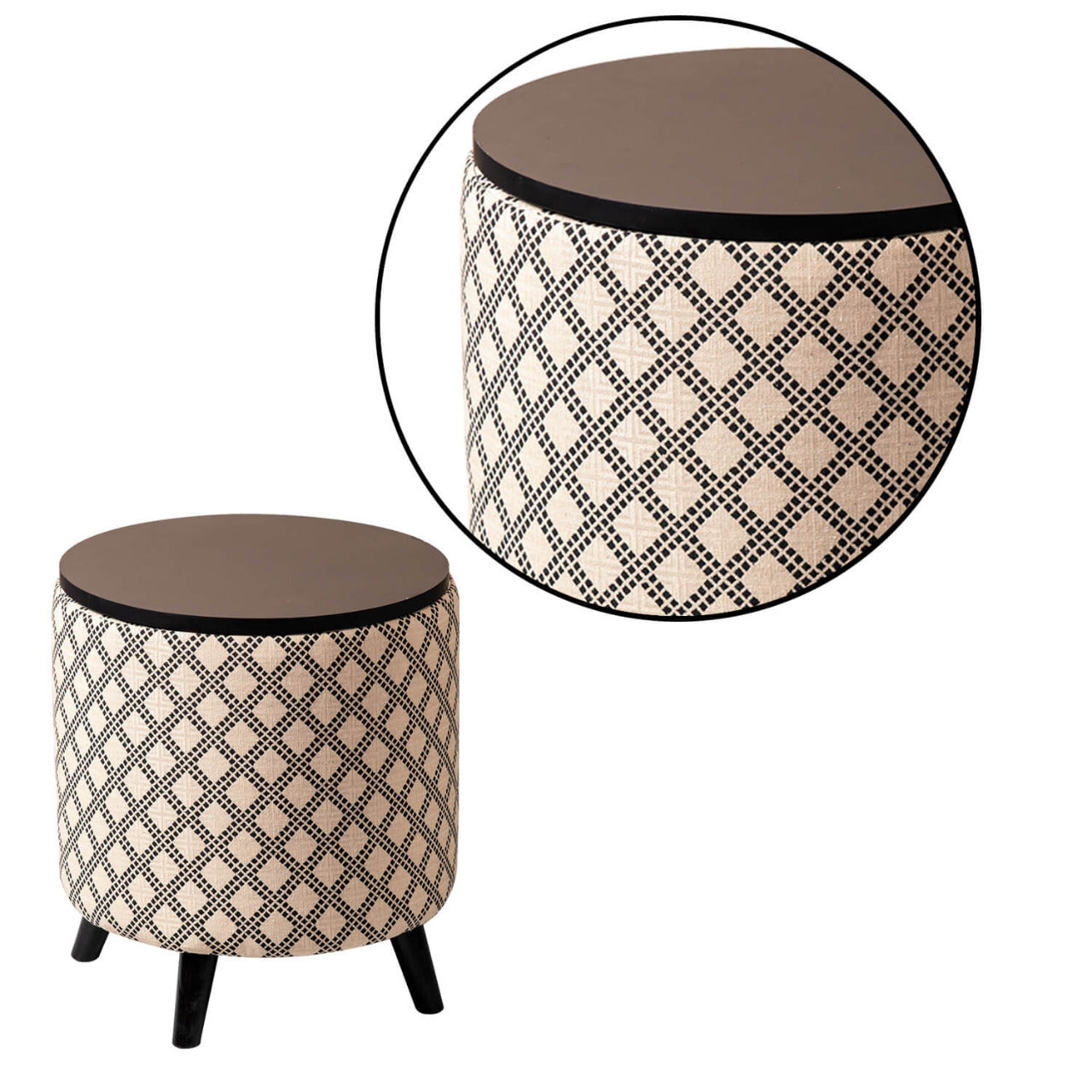 Storage Ottomans: Cotton Storage Ottoman