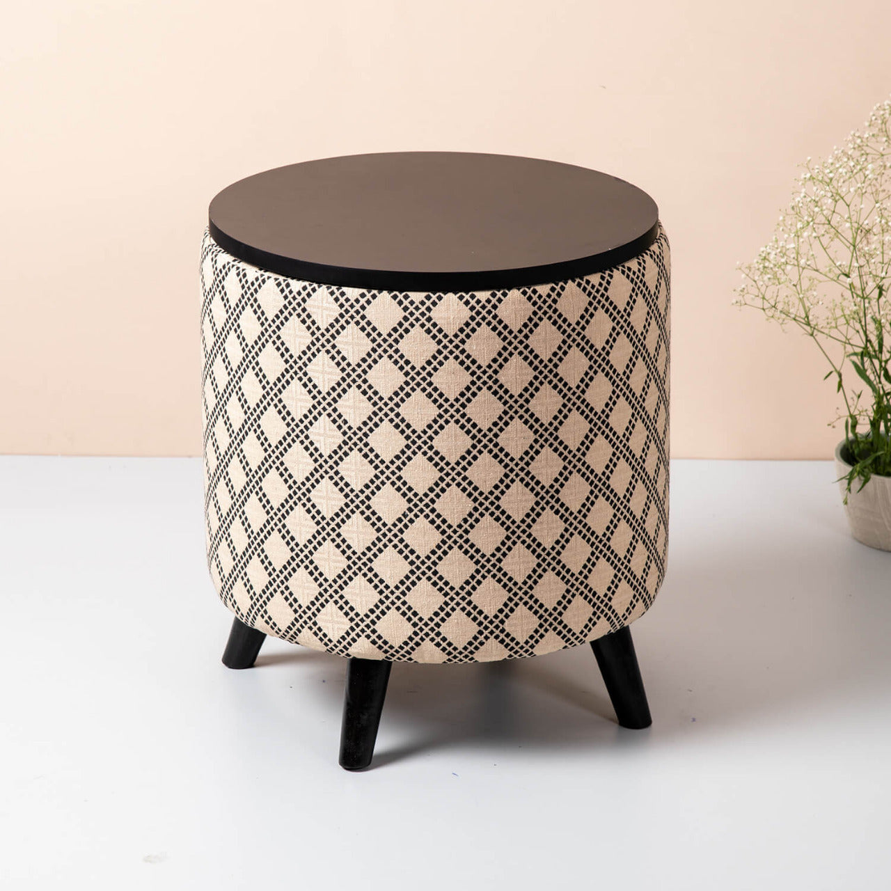 Storage Ottomans: Cotton Storage Ottoman
