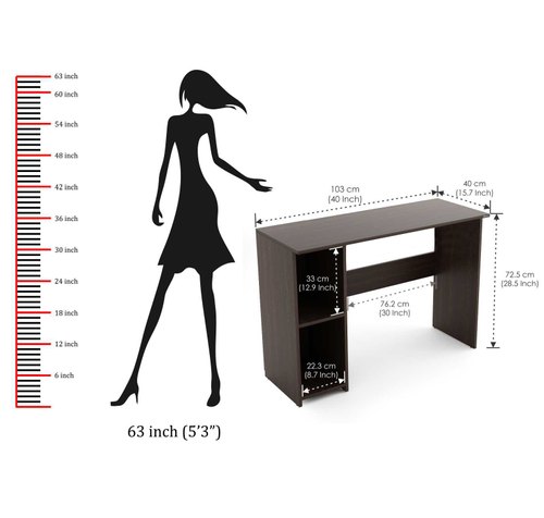 Study Table: Allium Study Table Desk for Home & Office (Wenge)