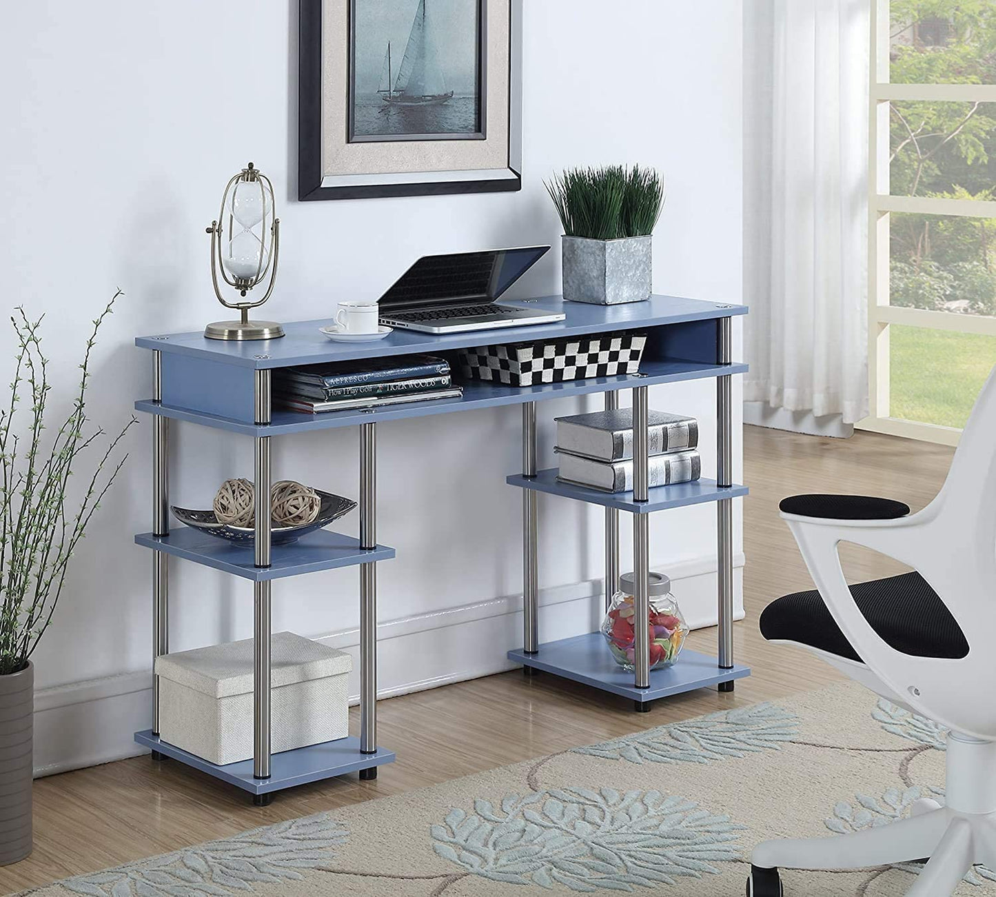 Study Table : Morden Study Table with Shelves
