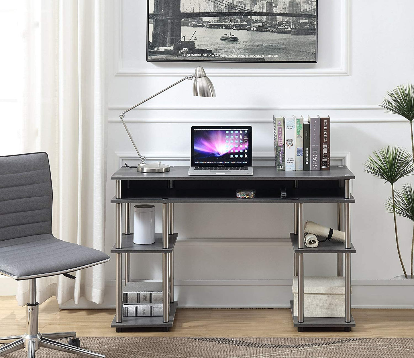 Study Table : Morden Study Table with Shelves