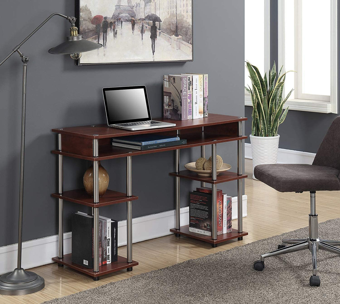 Study Table : Morden Study Table with Shelves