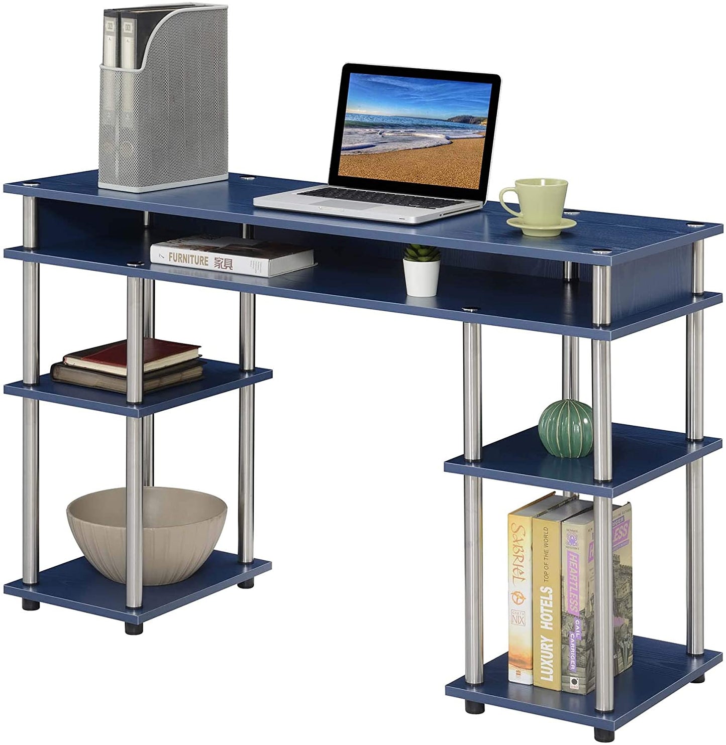 Study Table : Morden Study Table with Shelves