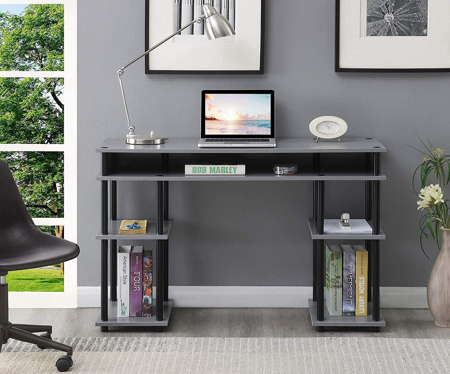 Study Table : Morden Study Table with Shelves