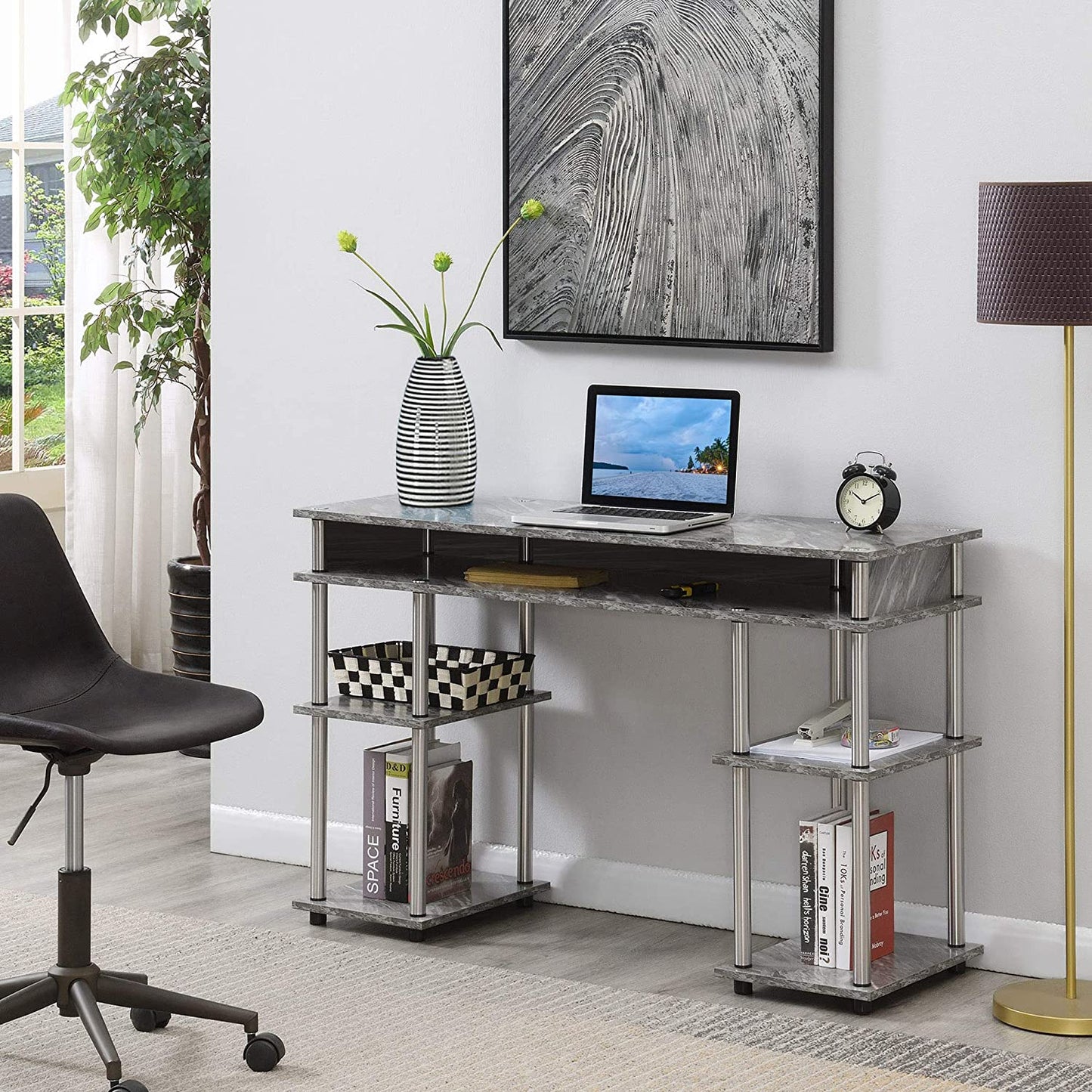 Study Table : Morden Study Table with Shelves