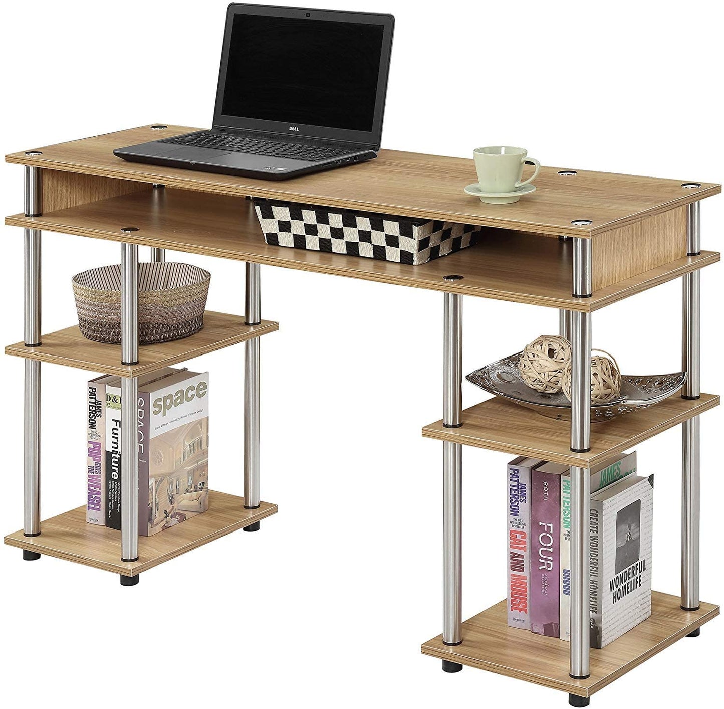 Study Table : Morden Study Table with Shelves