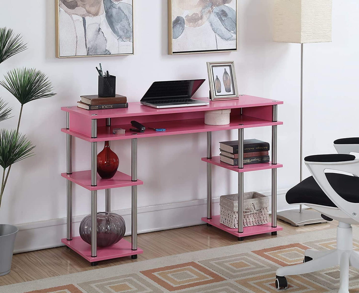 Study Table : Morden Study Table with Shelves
