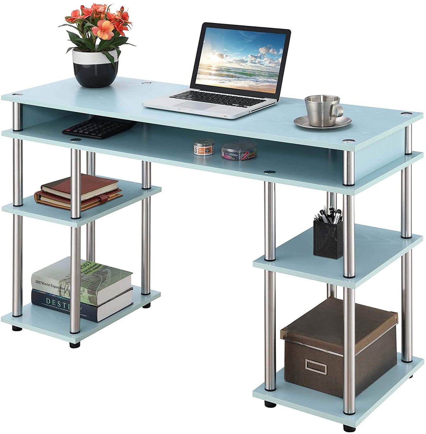 Study Table : Morden Study Table with Shelves