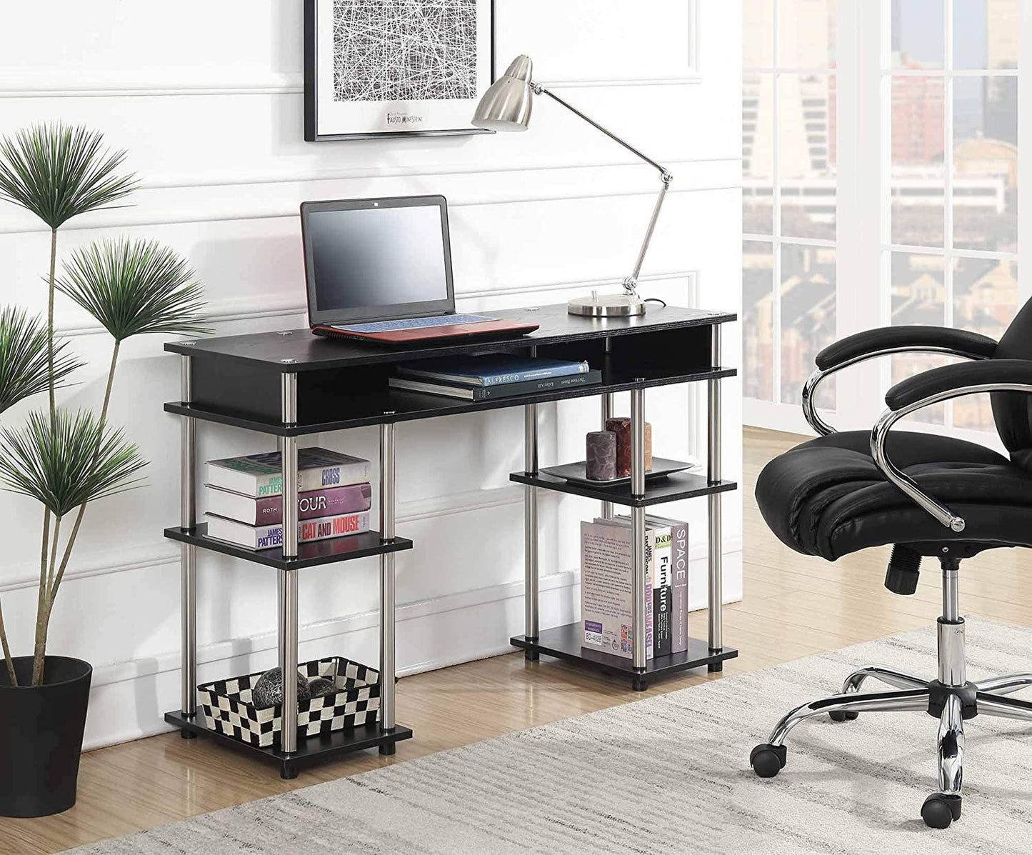 Study Table : Morden Study Table with Shelves