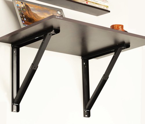 Study Table: Humming Folding Wall Mounted Computer Table with Shelves