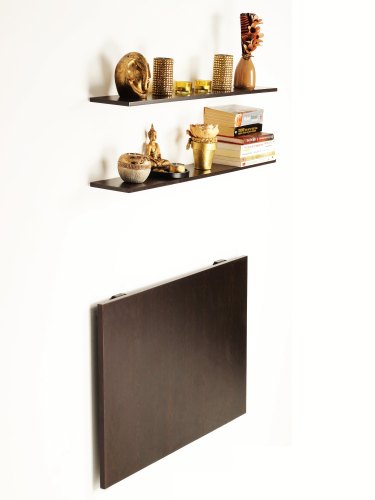 Study Table: Humming Folding Wall Mounted Computer Table with Shelves