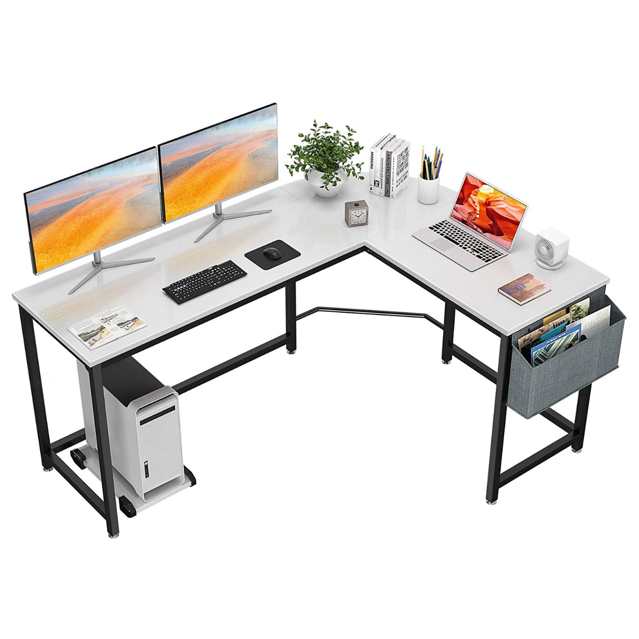 Study Table Modern Simple Multi-Usage Study Table with Storage Bag