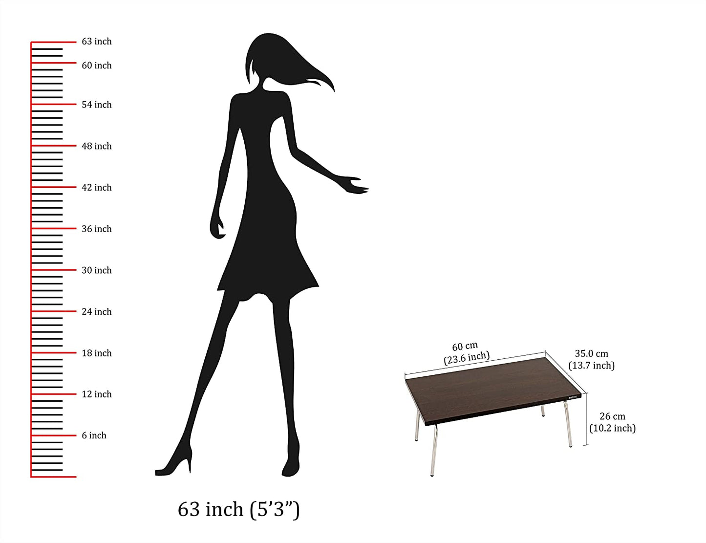 Study Table: Moroe Bed Laptop cum Study Table