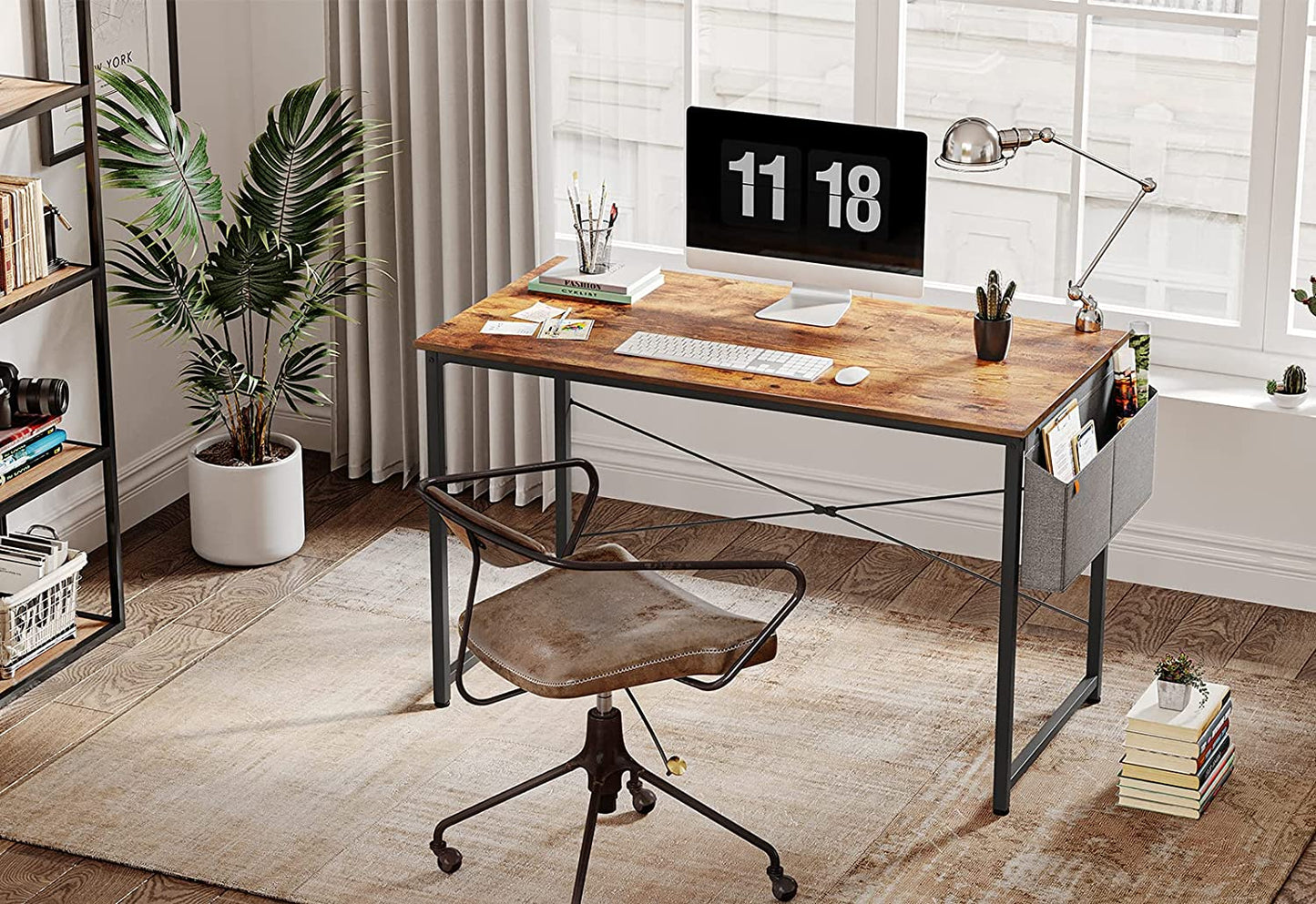 Study Tables : 40 inch Home Office Writing Study Desk with Storage Bag