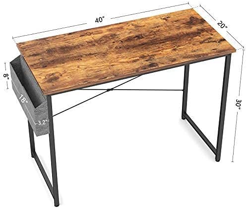 Study Tables : 40 inch Home Office Writing Study Desk with Storage Bag