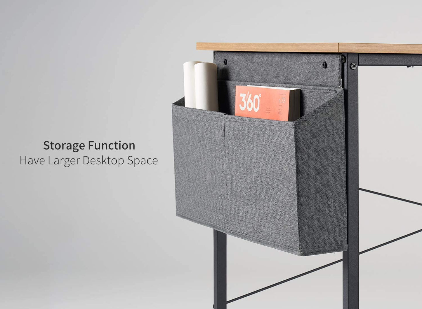 Study Tables : 40 inch Home Office Writing Study Desk with Storage Bag