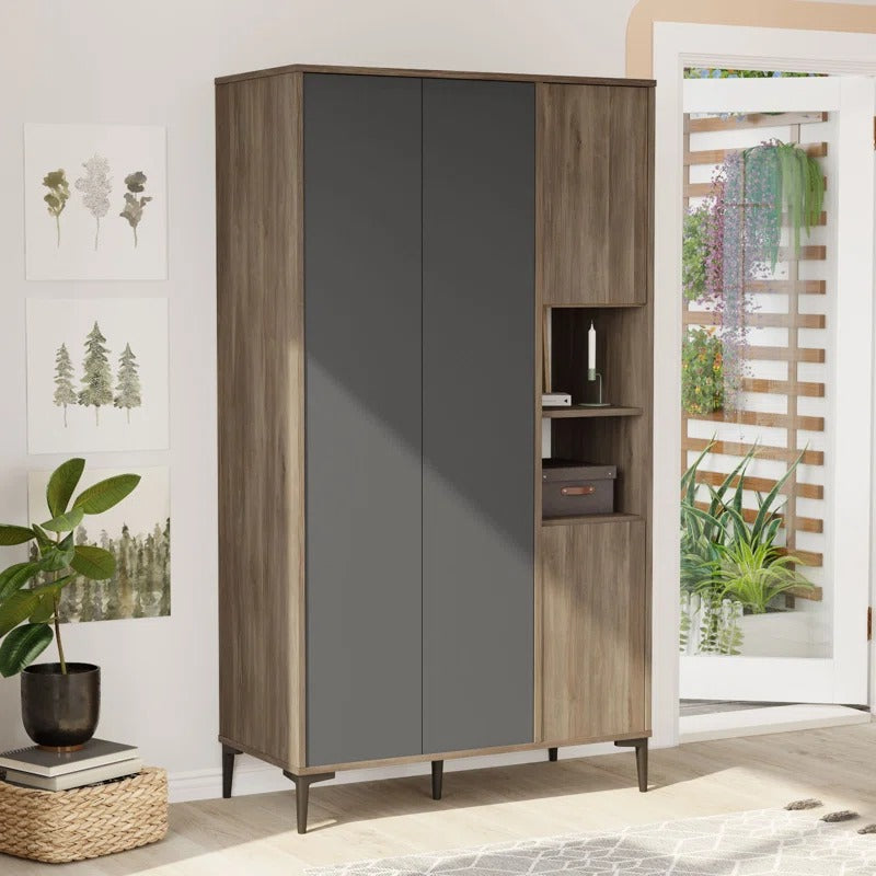 4 Door Wardrobe: Stylish 4 Door Manufactured Wood Wardrobe