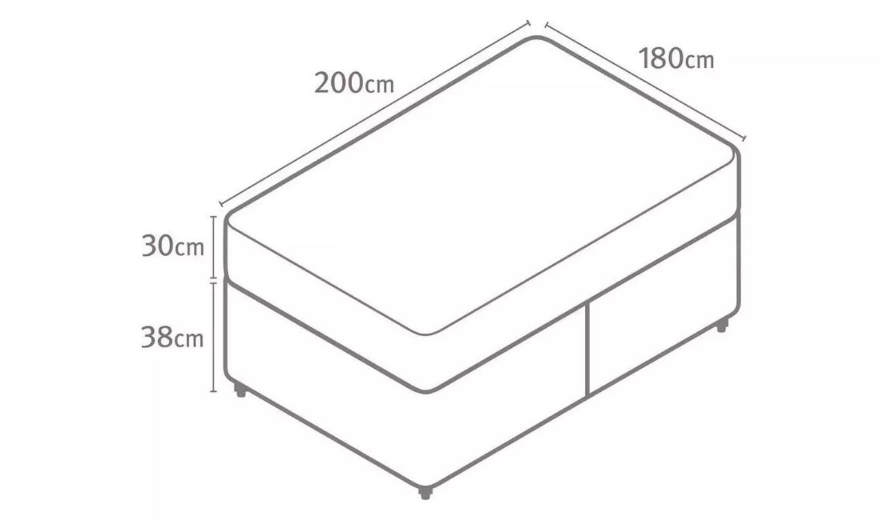 King Size Divan Bed: Grey Super King Size Divan Bed