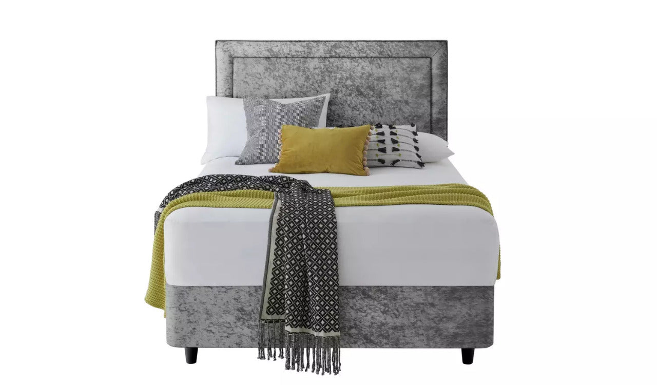Super King : Size Superking 2 Drawer Divan -Silver