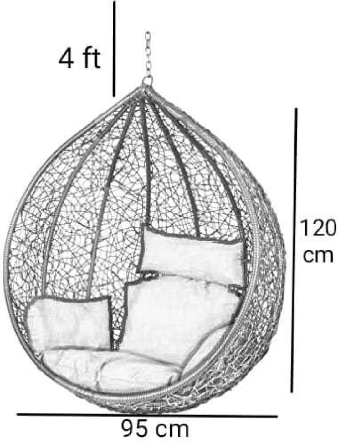 Swing Chairs: Plastic Large Swing Without Stand Iron