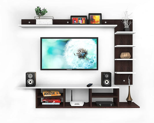 Wall Mount TV Unit: TV Entertainment Unit With Shelf