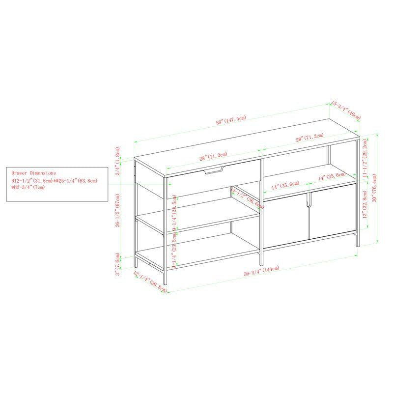 TV Console: Aly TV Stand for TVs up to 65"