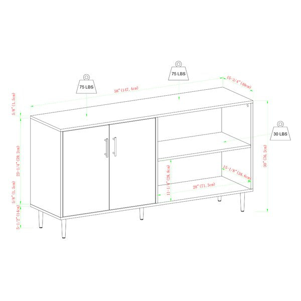 TV Console: Kelin TV Stand for TVs up to 65"