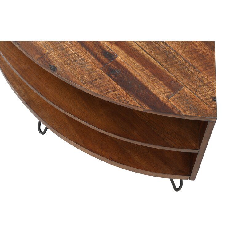 TV Console: Solid Wood Corner TV Stand for TVs up to 49"