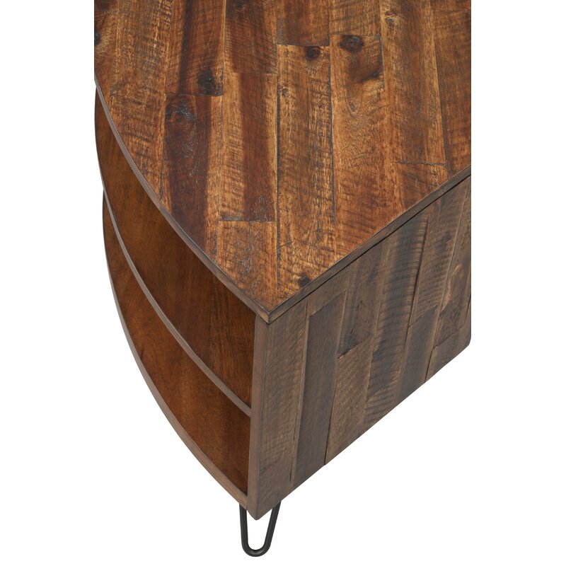 TV Console: Solid Wood Corner TV Stand for TVs up to 49"
