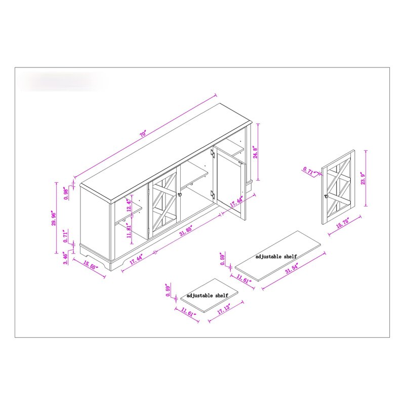 TV Console: TV Stand for TVs up to 85"