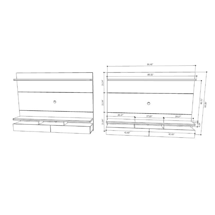 TV Panel: 80" Floating Entertainment Center for TVs