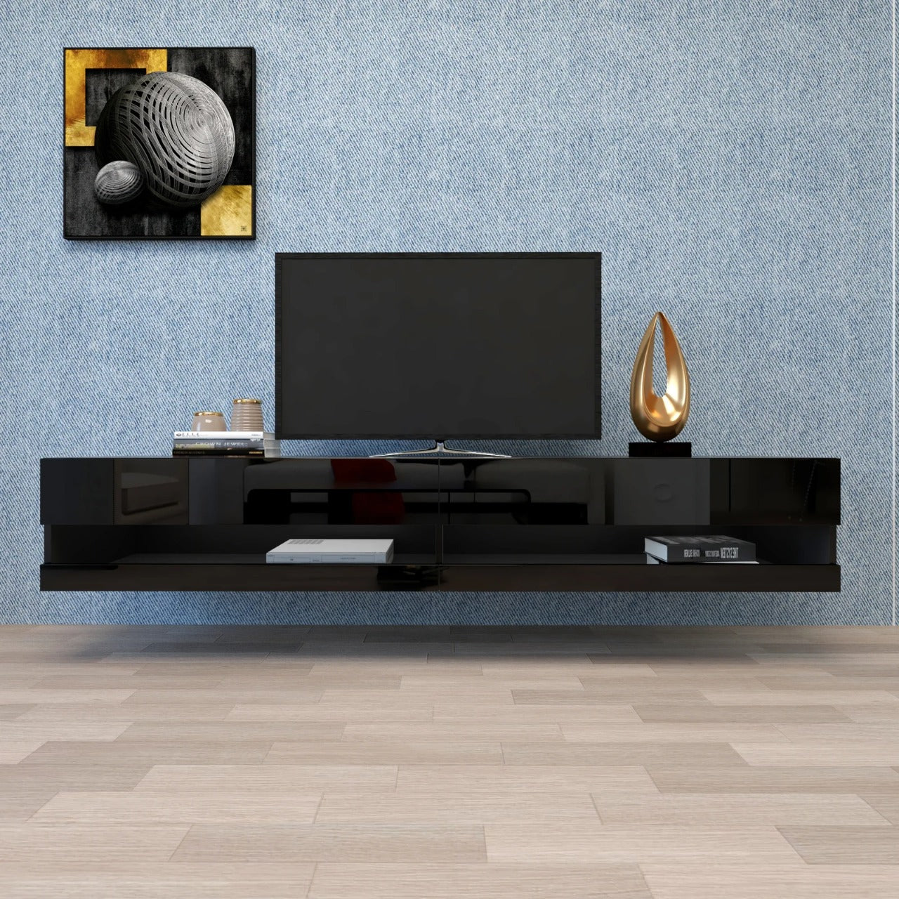 TV Panel: Floating TV Stand for TVs up to 80"