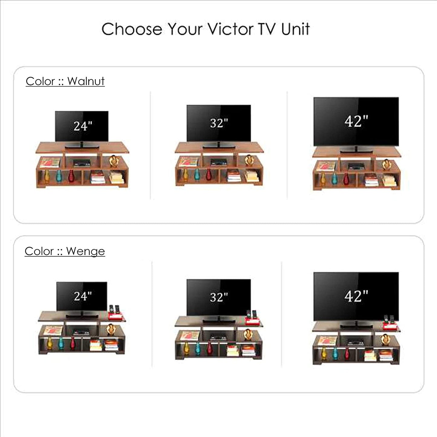 TV Stand: Hictor TV Unit Entertainment Center (Wenge)