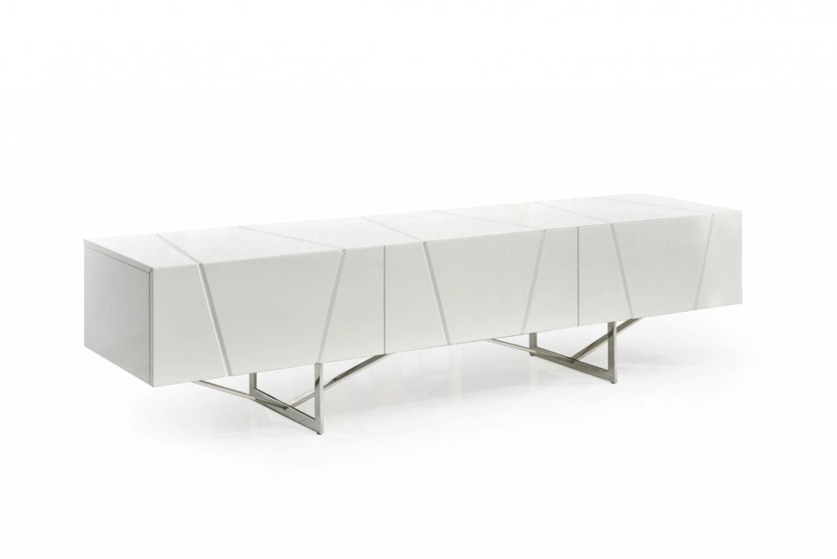 TV Stand Modrest CITY Modern White TV Stand