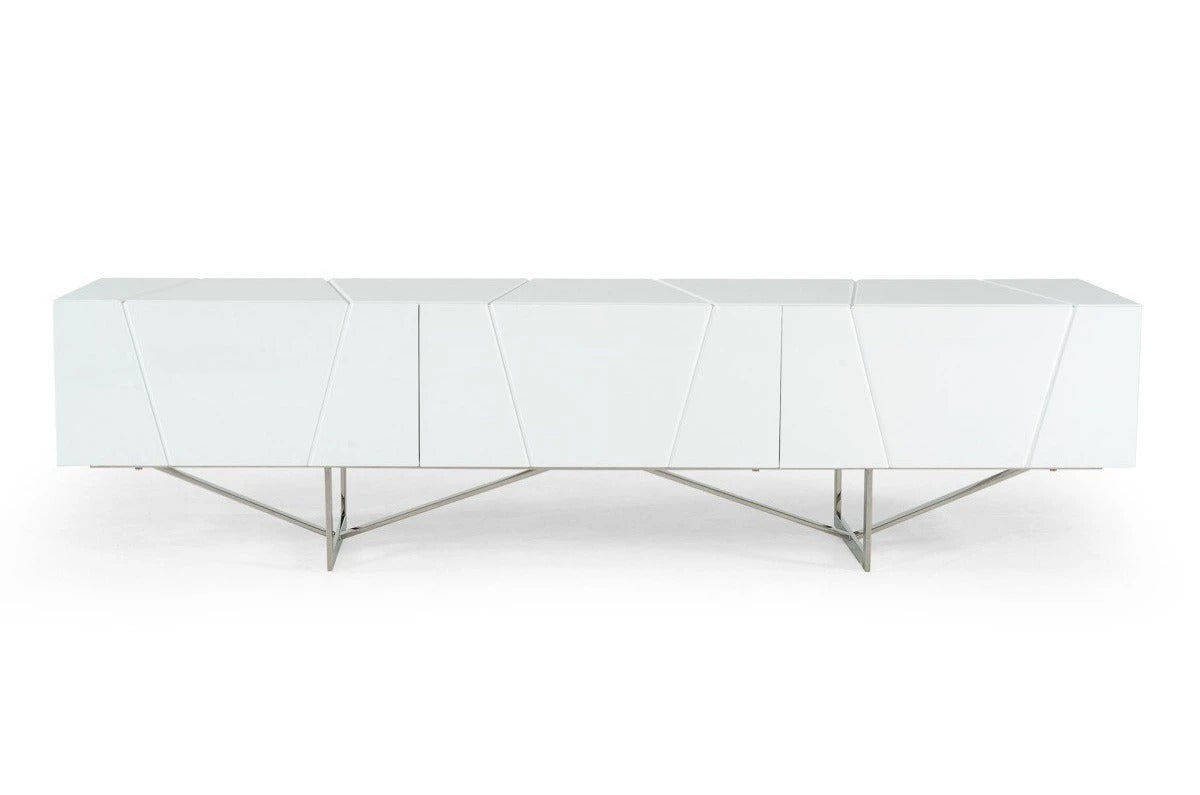 TV Stand Modrest CITY Modern White TV Stand