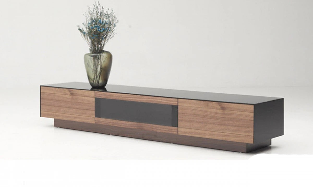 TV Stand Modrest DIVI Modern Walnut TV Stand